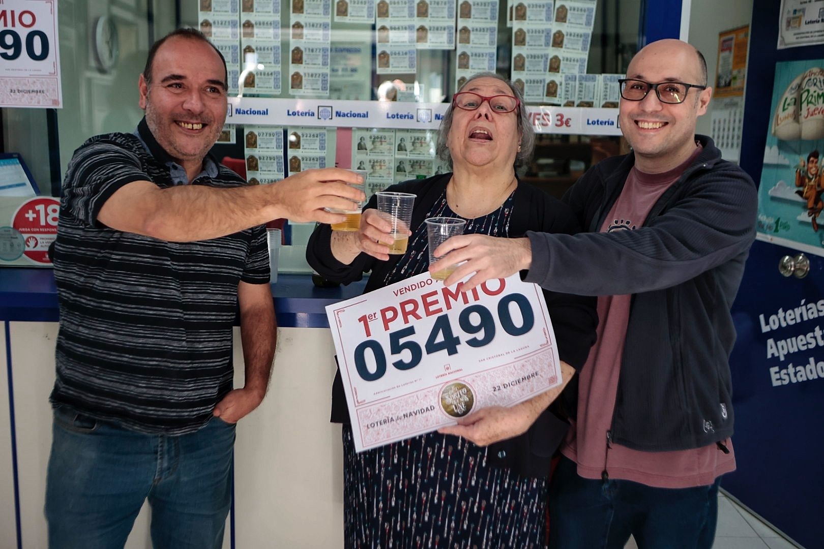 Celebración del Gordo en La Laguna