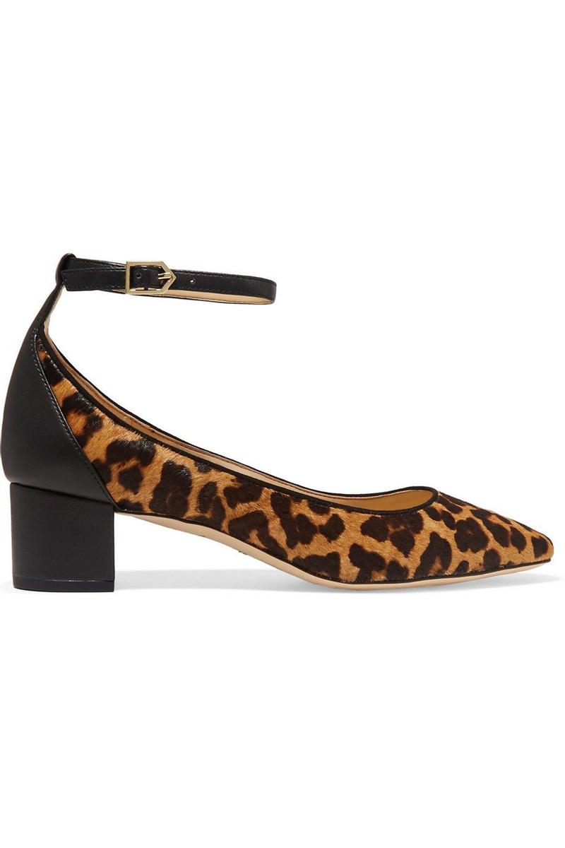 Zapatos con tacón ancho de leopardo de Sam Edelman (170 euros)