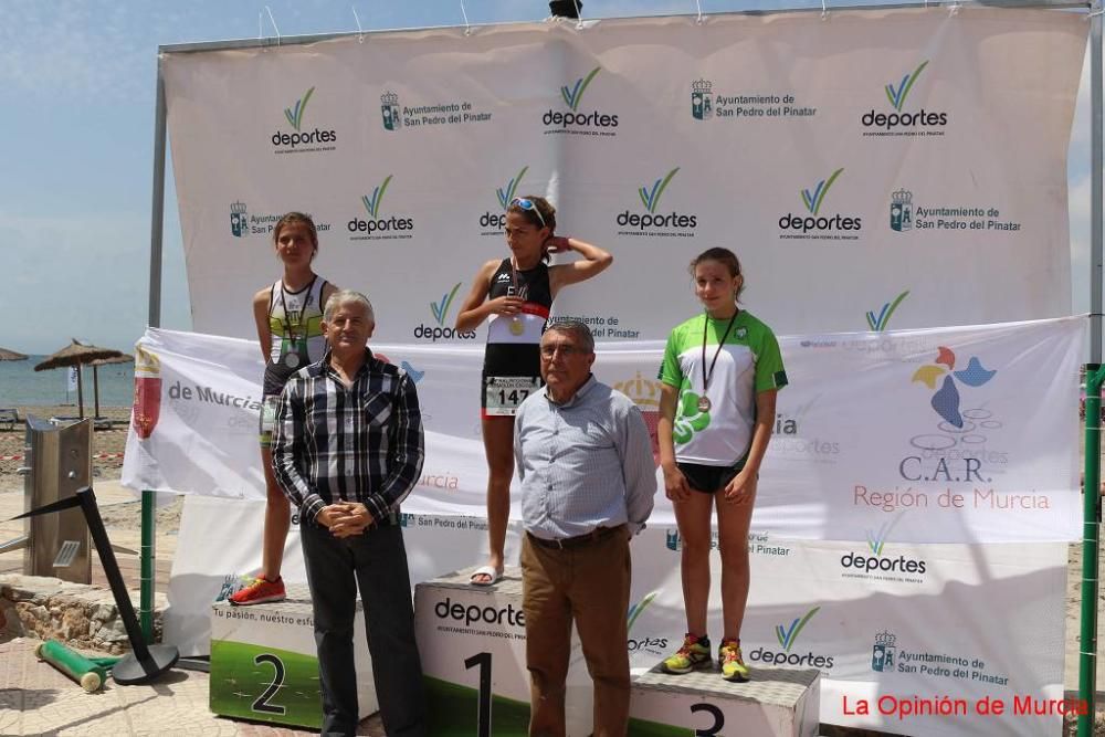 Final de triatlón de deporte escolar