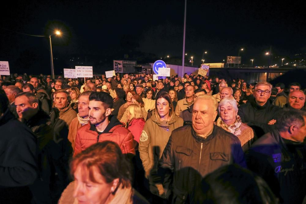 Protesta vecinal contra el peaje de Redondela