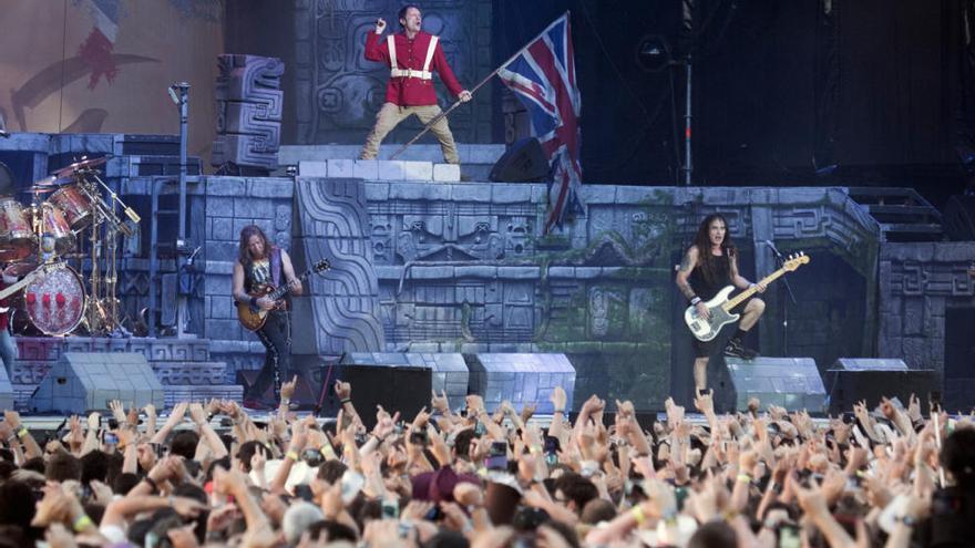 Un momento del concierto de Iron Maiden en Viveiro // Eliseo Trigo