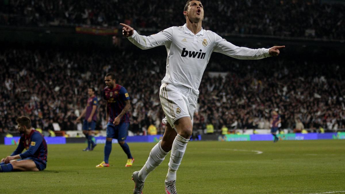 Cristiano Ronaldo celebrando un gol con el Real Madrid