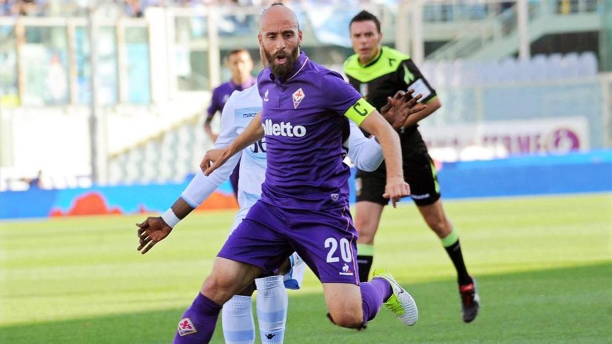 Borja Valero, en un partido con la Fiorentina