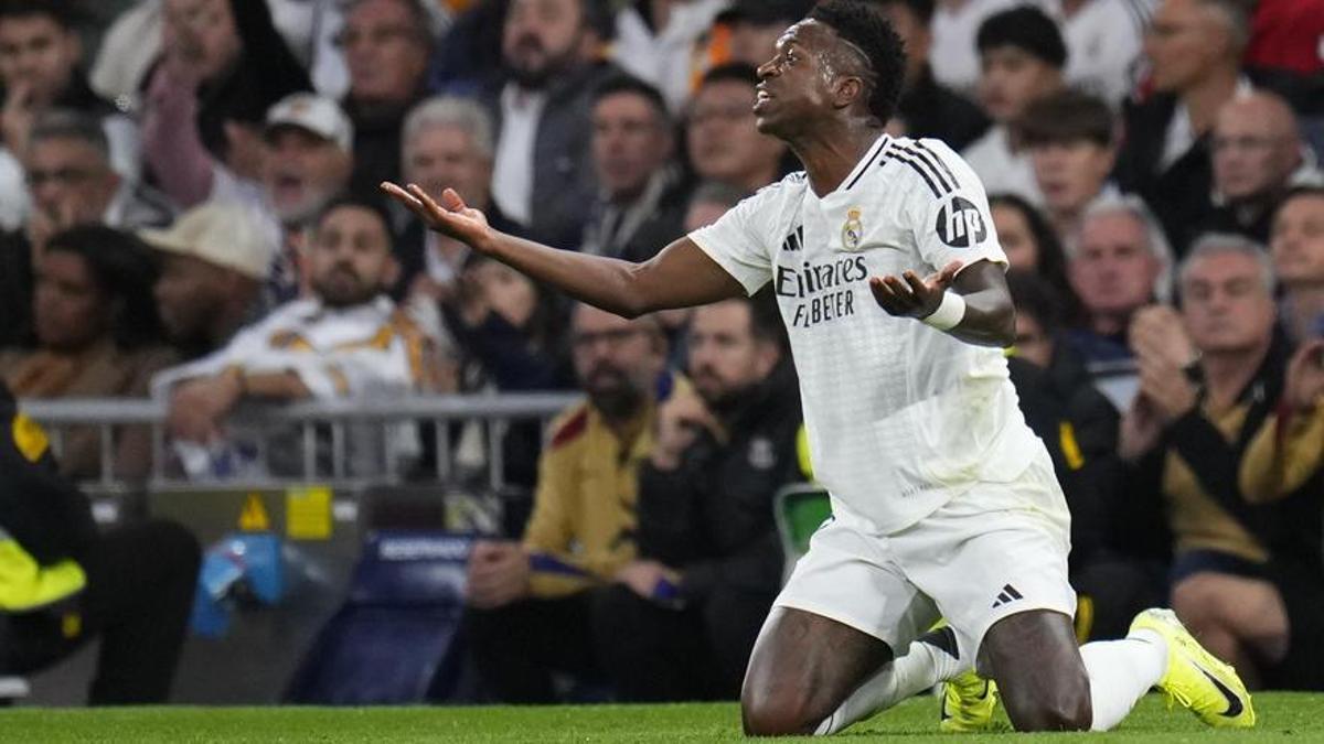 Vinicius Junior, jugador del Real Madrid, durante el pasado clásico.