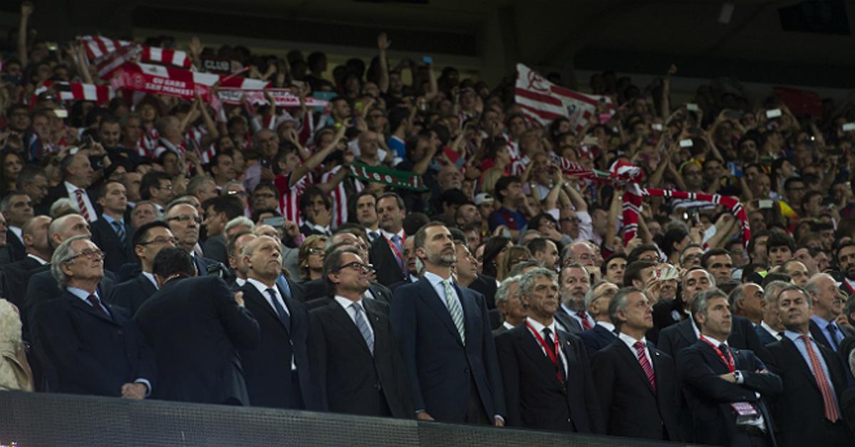 Así sonó la pitada al himno español en la final de la Copa del Rey.