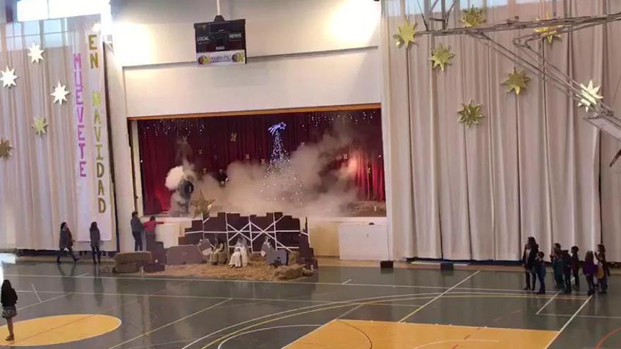 Fuego en plena fiesta de Navidad de un colegio de Murcia
