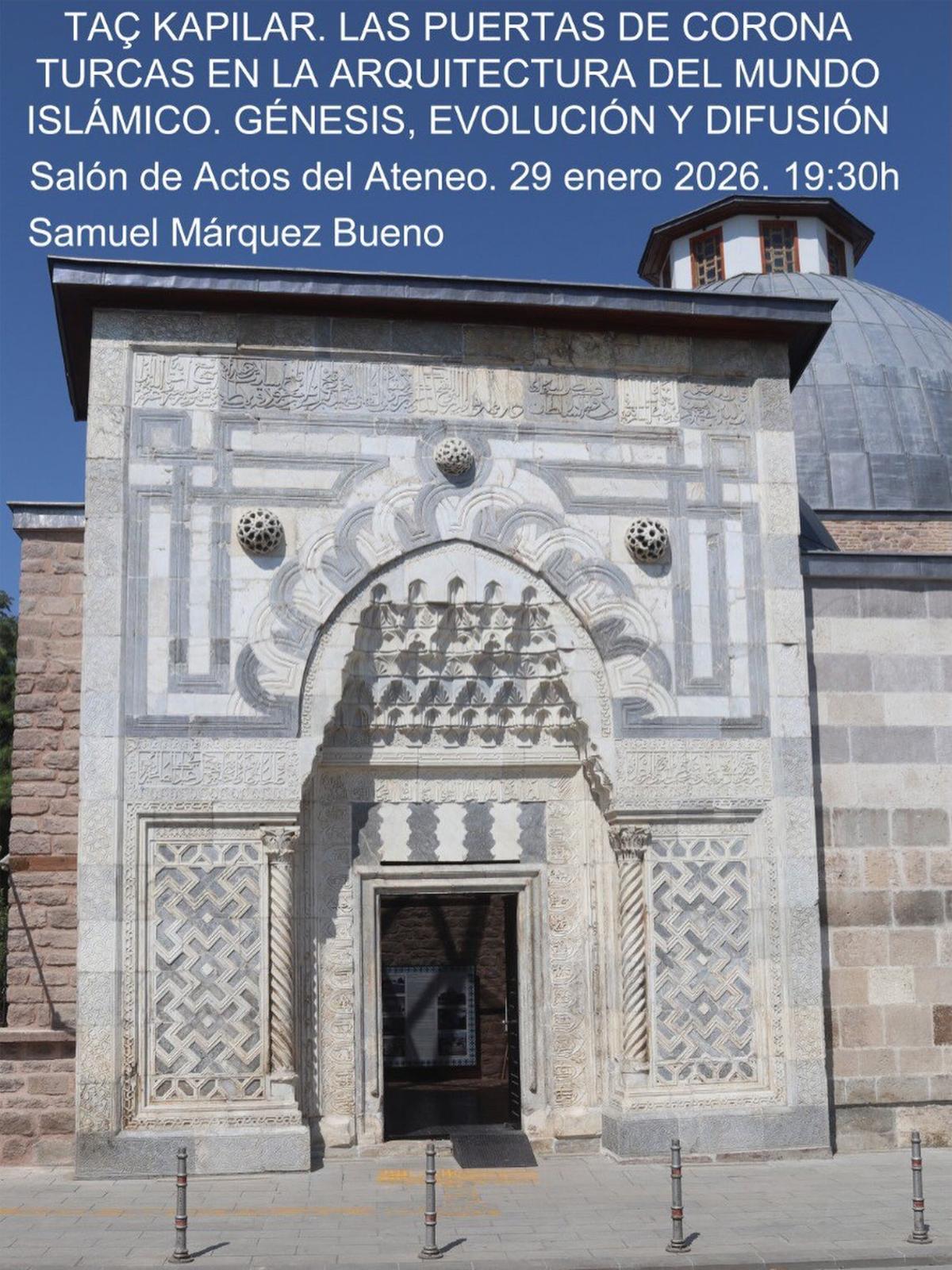 Cartel oficial del evento en el Ateneo de Cáceres.