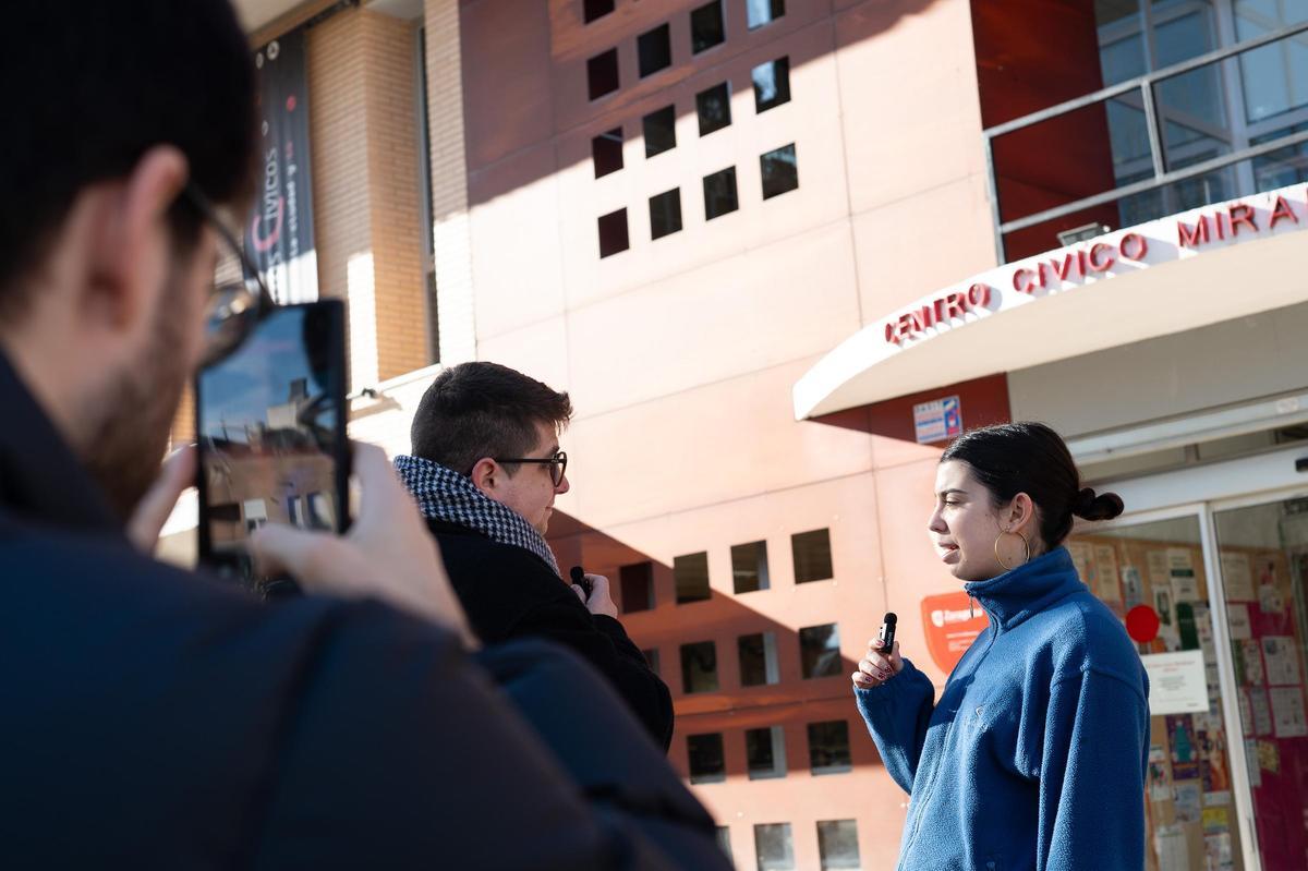 Un momento de las grabaciones virales de la cuenta de Instagram de Miralbueno, este domingo.