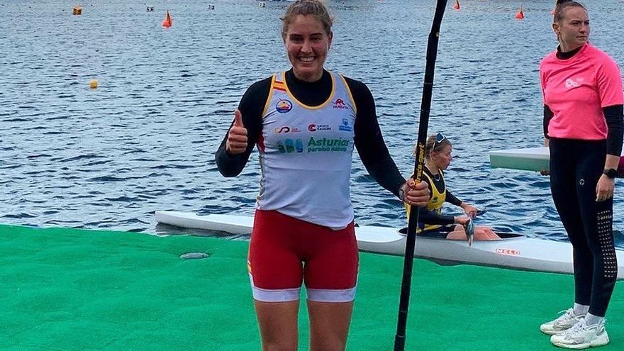 Estefanía Fernández, feliz tras ganar.