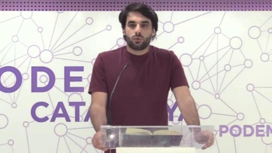 El portaveu de Podem a Catalunya, Lucas Ferro.