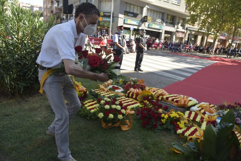 L'acte de la Diada 2020 a Manresa, en fotos