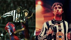El día que Oasis se vistió del Newcastle tras tumbar al Barça: Liam Gallagher cantaba los goles de Asprilla