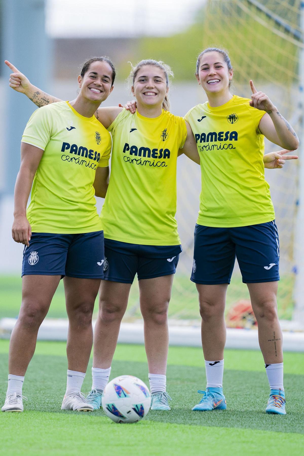 Las jugadoras del Villarreal, en un entrenamiento.