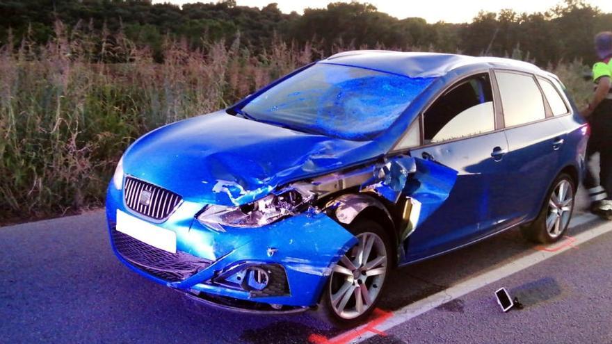 Vehicle causant d&#039;un atropellament múltiple de ciclistes a Sant Pere de Vilamajor