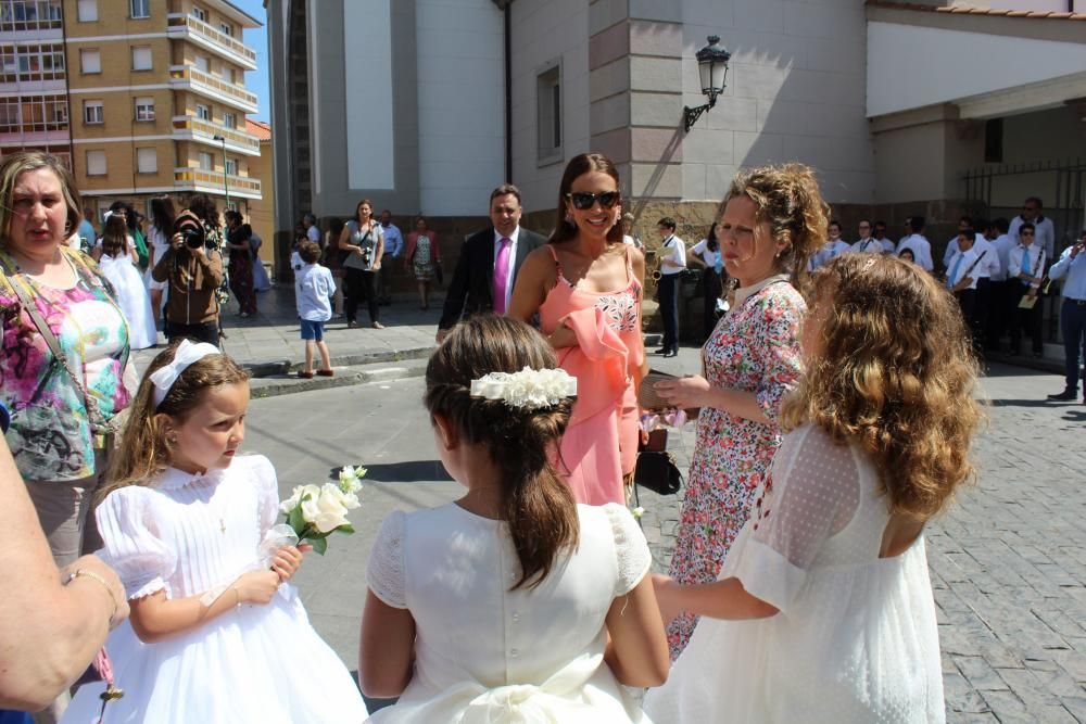 Paula Echevarría, en el Corpus Christi de Candás