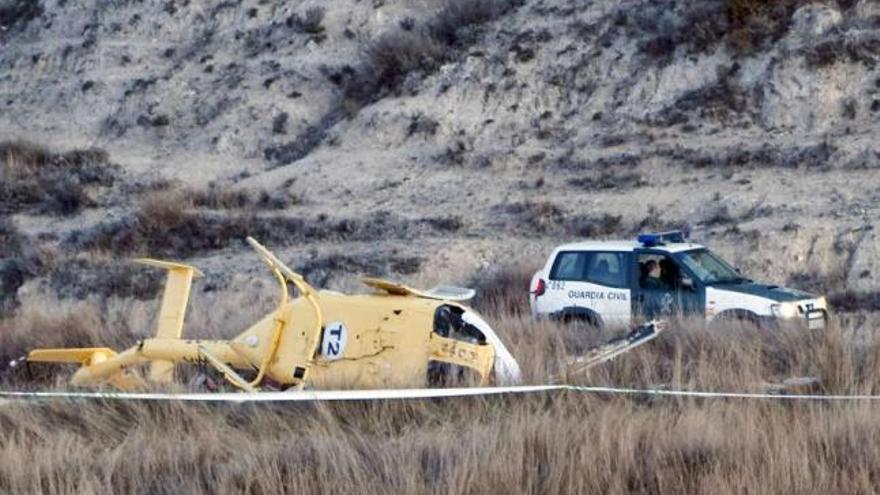 Seis personas mueren al estrellarse en Teruel un helicóptero antiincendios