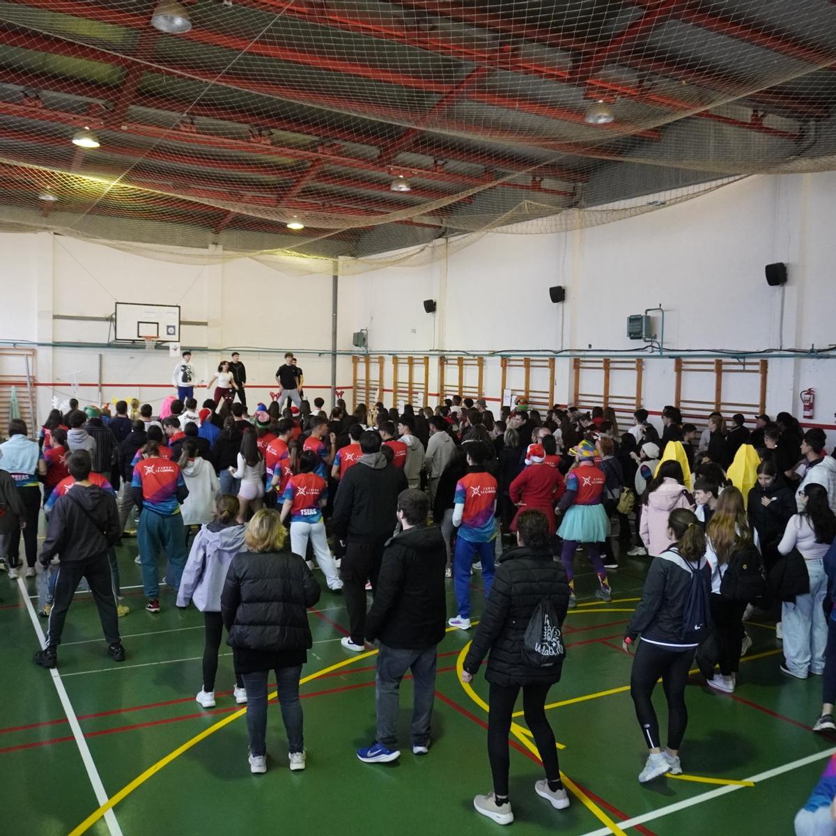 Durante los talleres a cubierto.