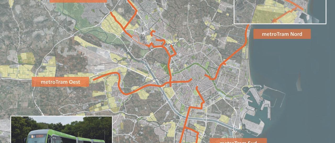 Cuatro líneas de metroTram conectarán València con  su área metropolitana