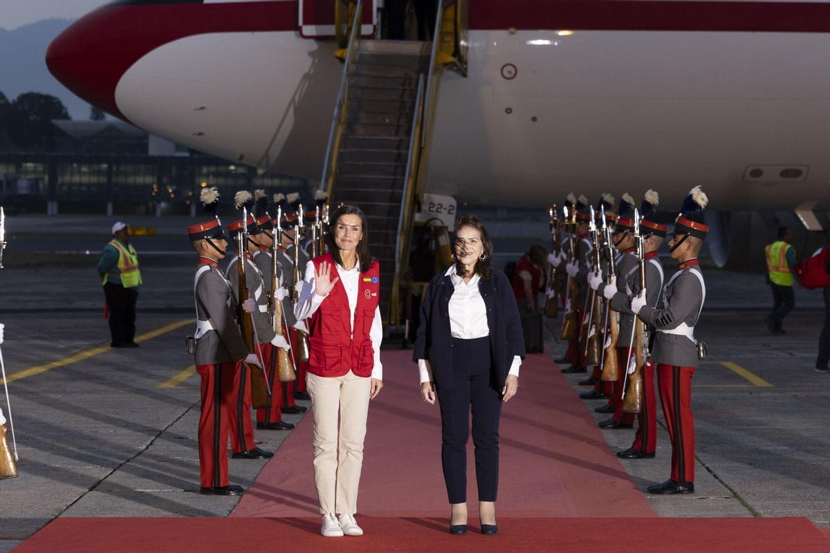 La llegada de la reina Letizia a Guatemala