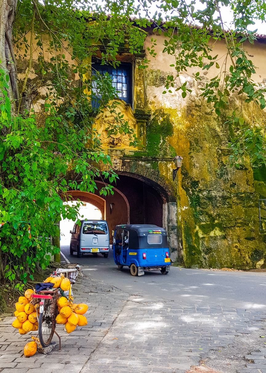 Puerta de entrada del fuerte de Galle, en Sri Lanka.
