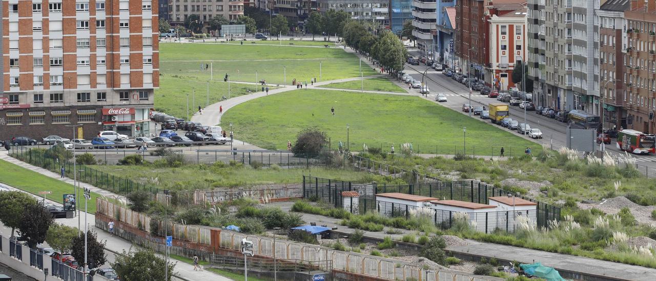 El proyecto de estación intermodal de Gijón reduciría el parque del Solarón (y esta es la razón)