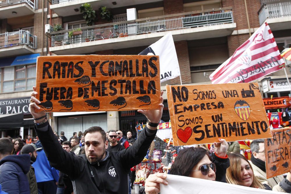 Protestas de la afición del Valencia CF