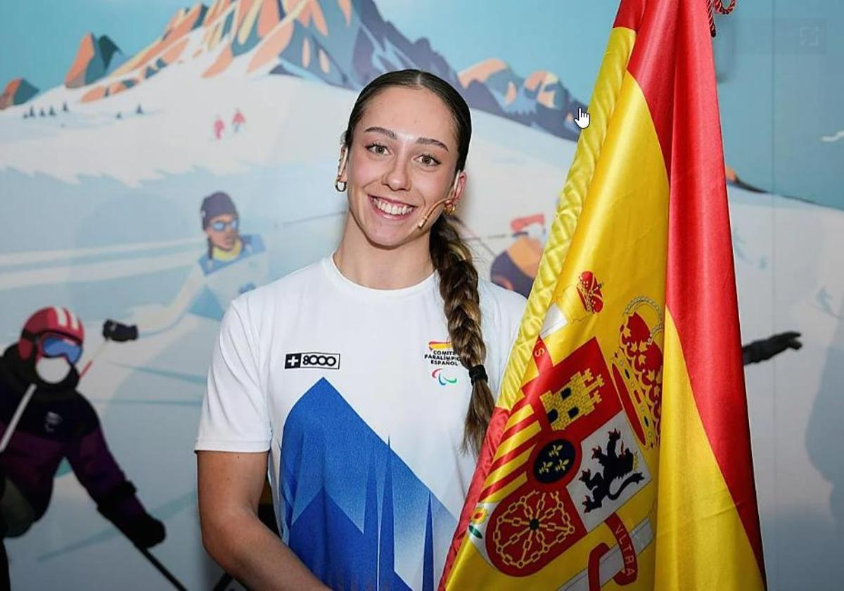 Audrey Pascual, durante un acto previo a los Juegos Paralímpicos.