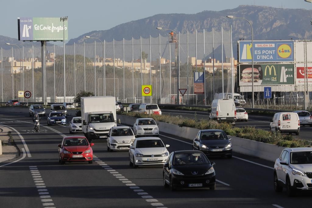 Primer día de límite de velocidad a 80 km/h en la Vía de Cintura de Palma