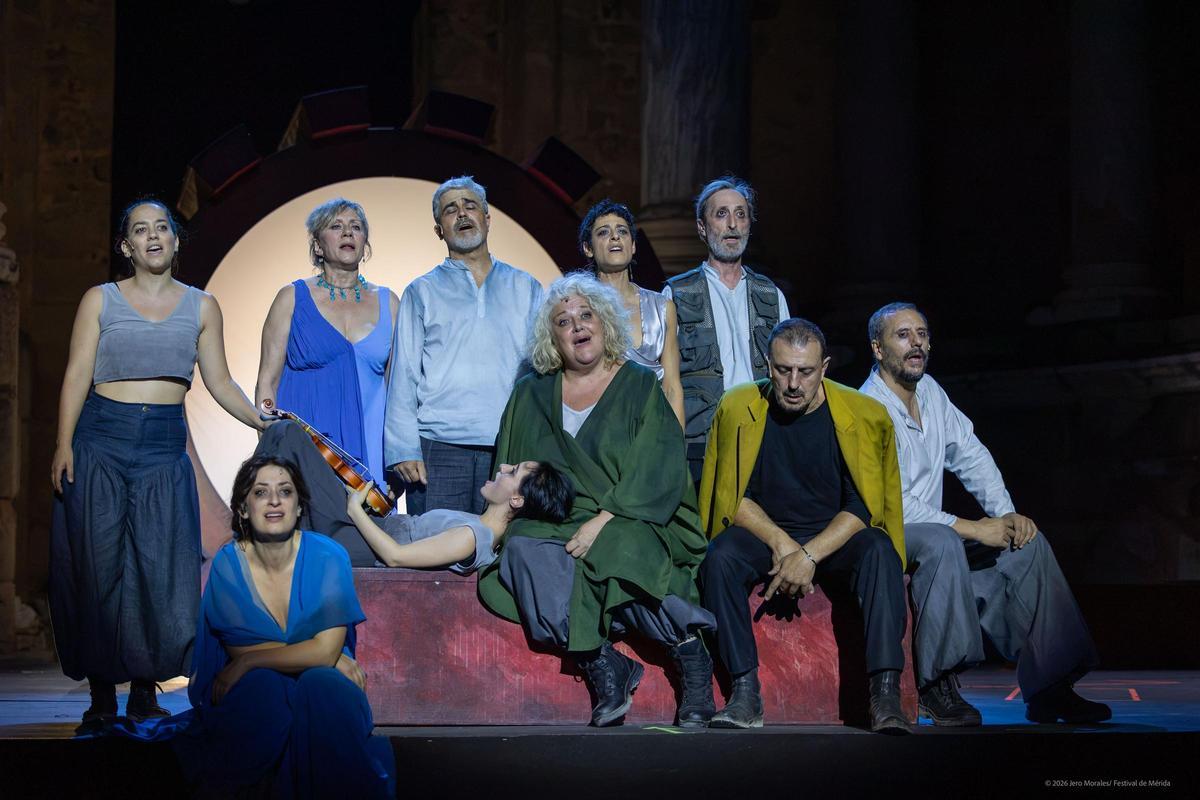 Estreno de la obra 'El viaje de Edipo' en el Teatro Romano de Mérida.