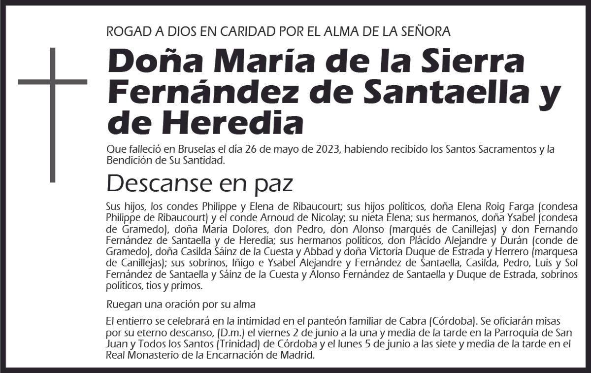 María de la Sierra Fernández de Santaella y de Heredia