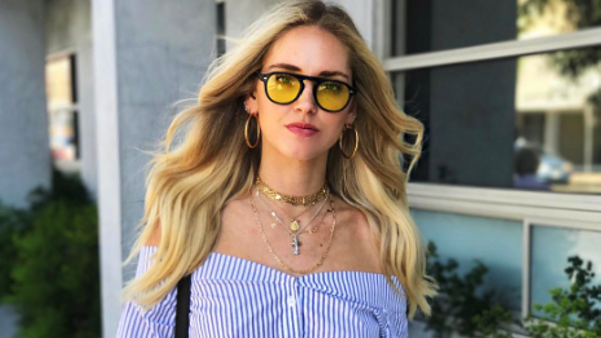 Gafas de sol amarillas de Chiara Ferragni