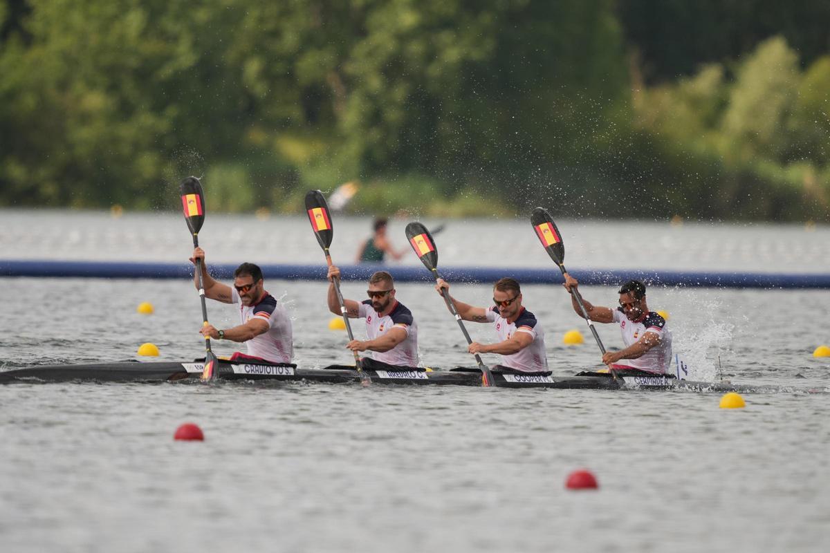 El K-4 500 español buscará subir al podio en los Juegos Olímpicos de Paris 2024.