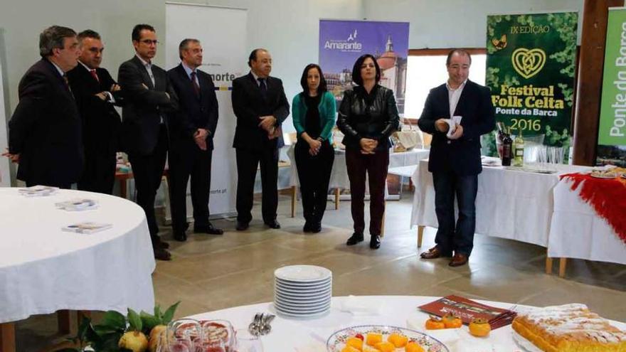 Representantes portugueses y de la FRAH durante la presentación de ayer.