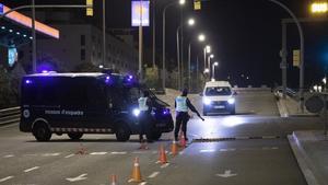 Operativo de control del toque de queda en Barcelona.