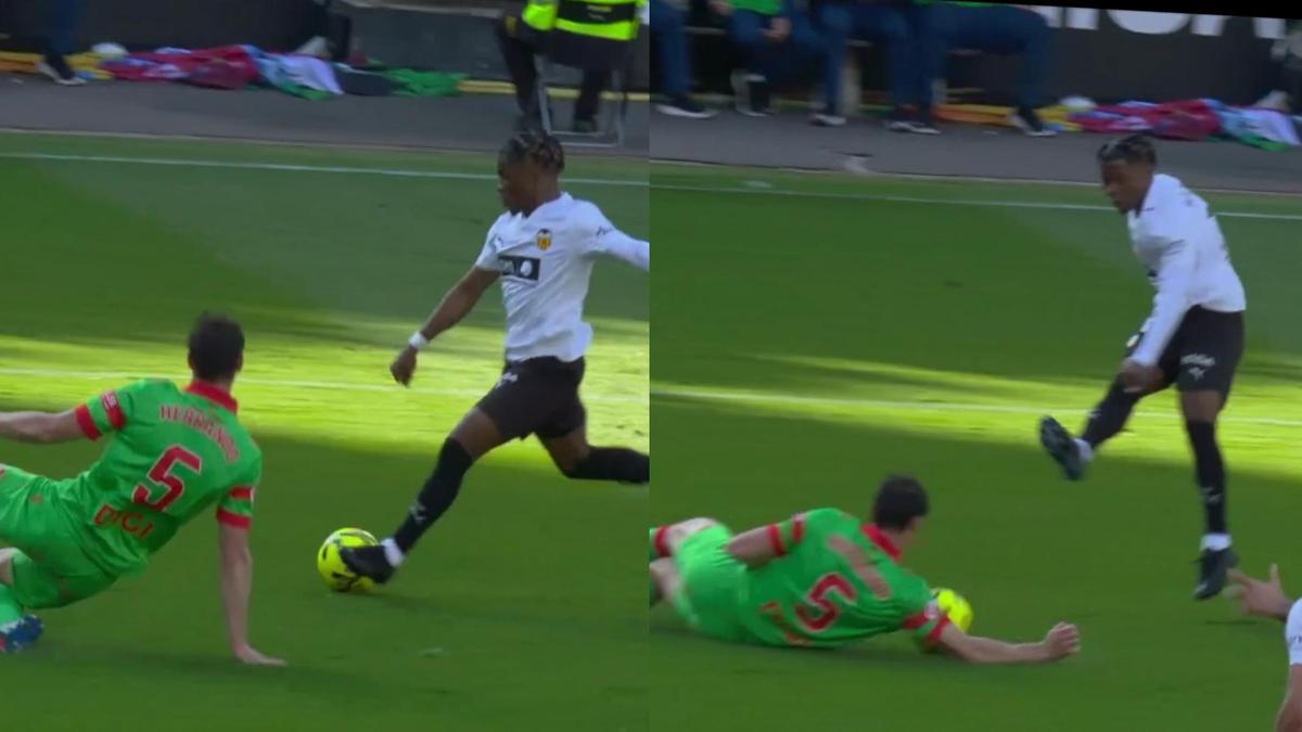 Las manos de Herrando a disparo de Ramazani