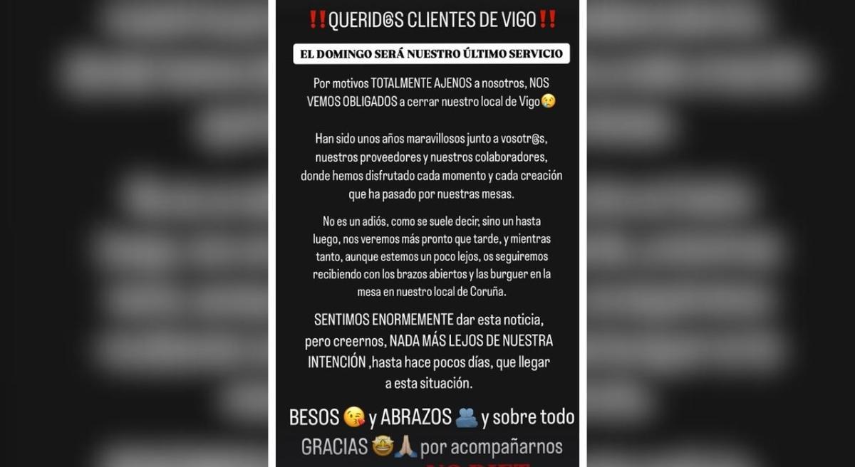 Comunicado de Efímero Vigo en su despedida