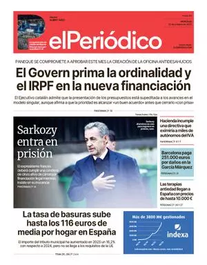 La portada de EL PERIÓDICO del 22 de octubre de 2025