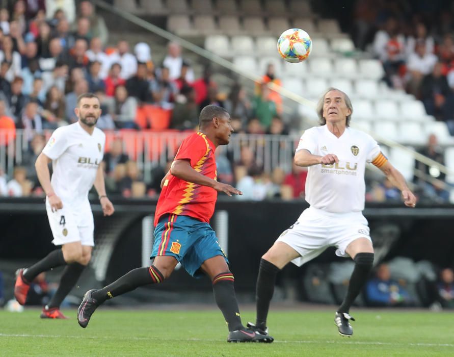 El partido Leyendas del Valencia CF - Selección Española