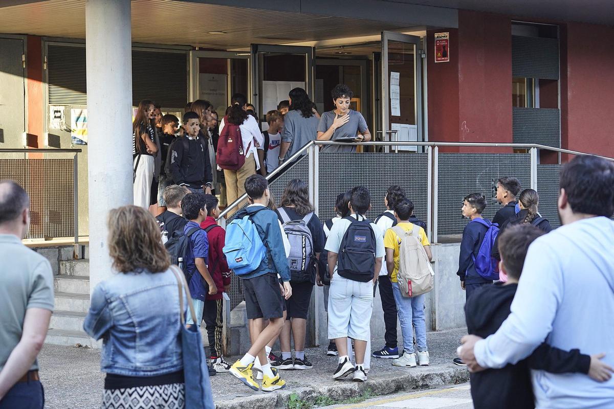 El primer dia de curs escolar a l'escola Migdia de Girona