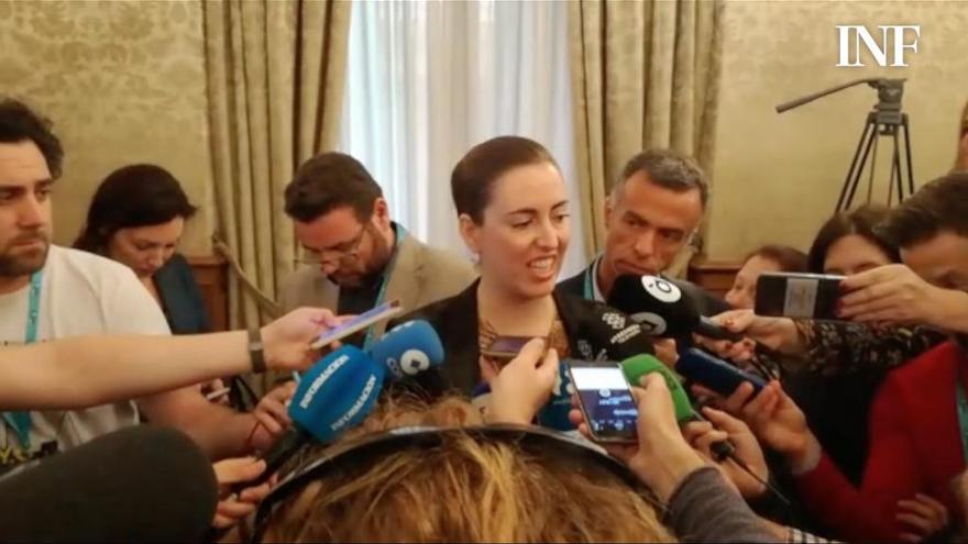 Nerea Belmonte esta mañana en el Ayuntamiento de Alicante