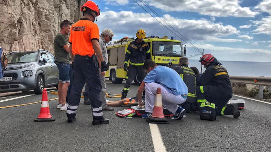 Muere un ciclista de una parada cardiorrespiratoria en la GC-500