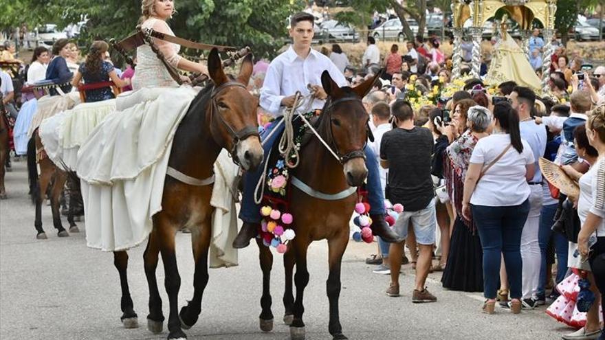 Los piostros, con la Virgen