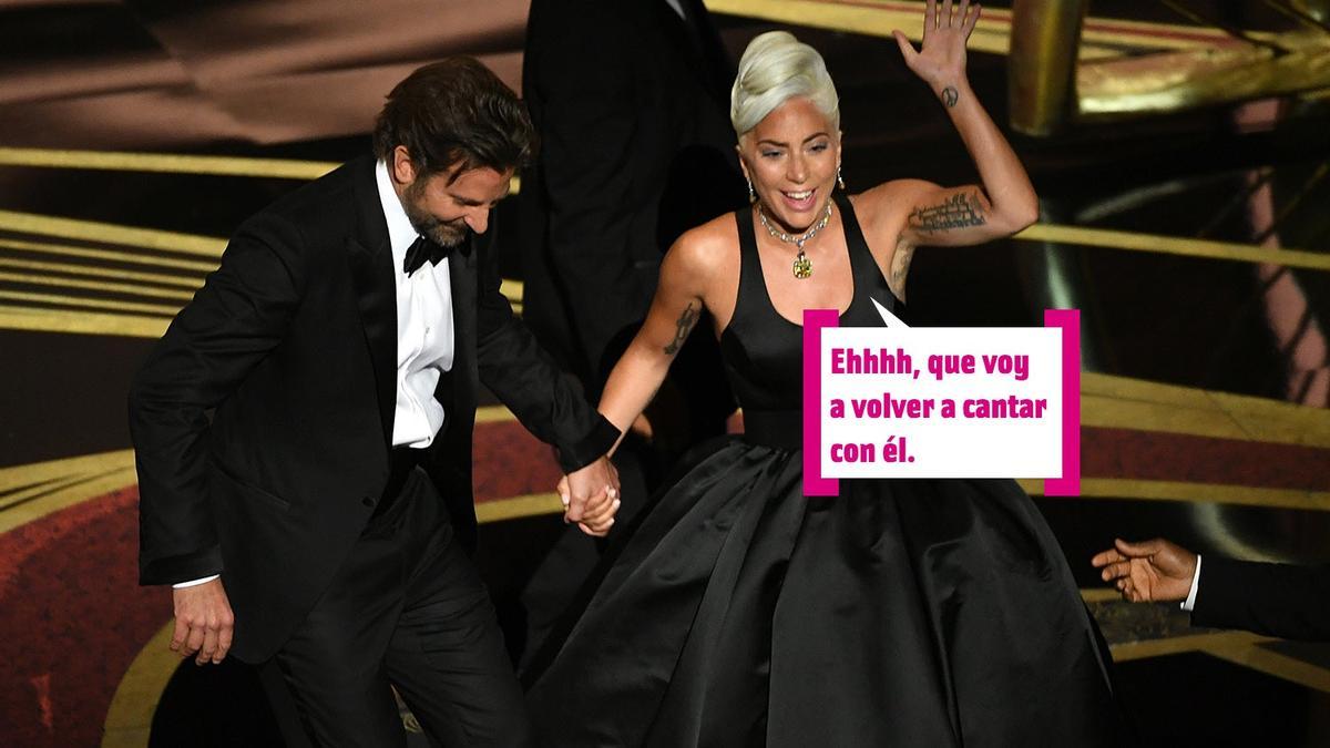Bradley Cooper y Lady Gaga en los Oscar