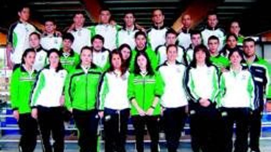 La selección extremeña de natación