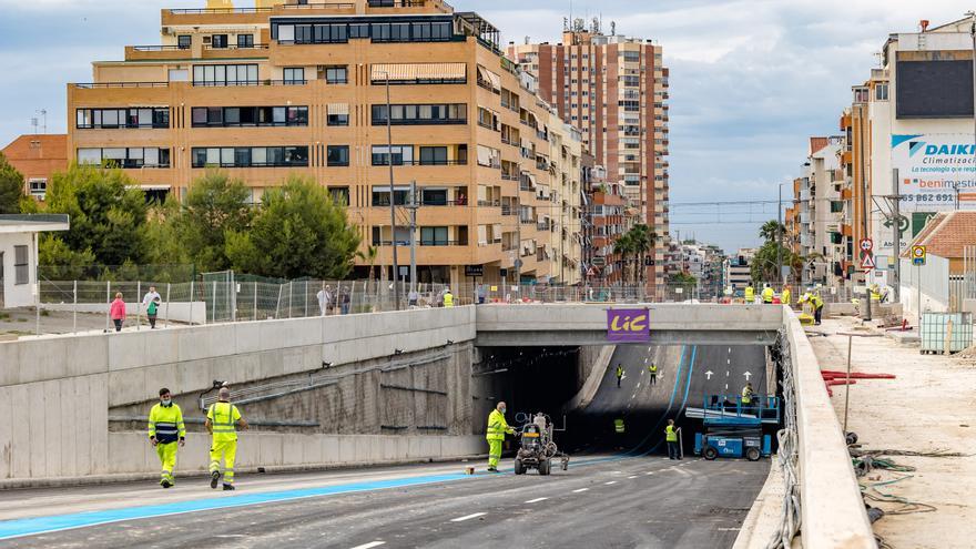 Así es el nuevo paso soterrado de la avenida Beniardà de Benidorm