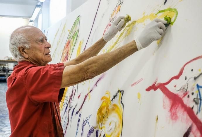 Las Palmas de Gran Canaria. El pintor Félix Juan Bordes en su estudio.  | 25/09/2019 | Fotógrafo: José Carlos Guerra