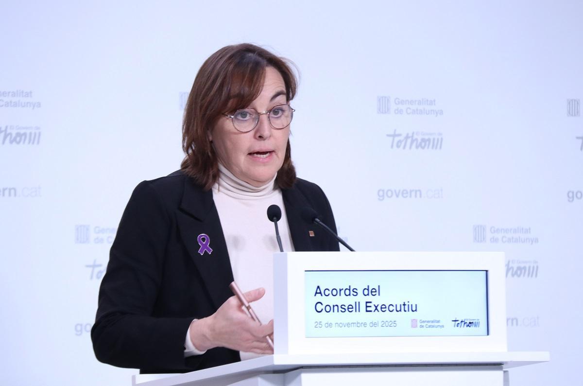 La portavoz del Govern, Sílvia Paneque, este martes en rueda de prensa