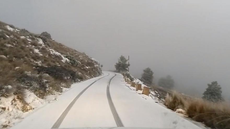 Nieve en Sierra Espuña y subida de temperaturas a partir del domingo