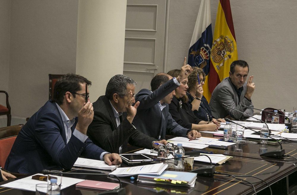 Comisión de presupuestos en el Parlamento canario