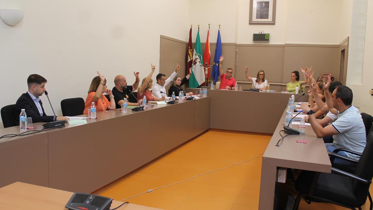 Un momento del pleno celebrado en el Ayuntamiento de Baena.